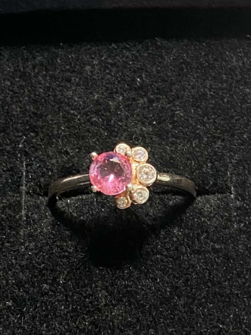 .925 GP Pink CZ ring